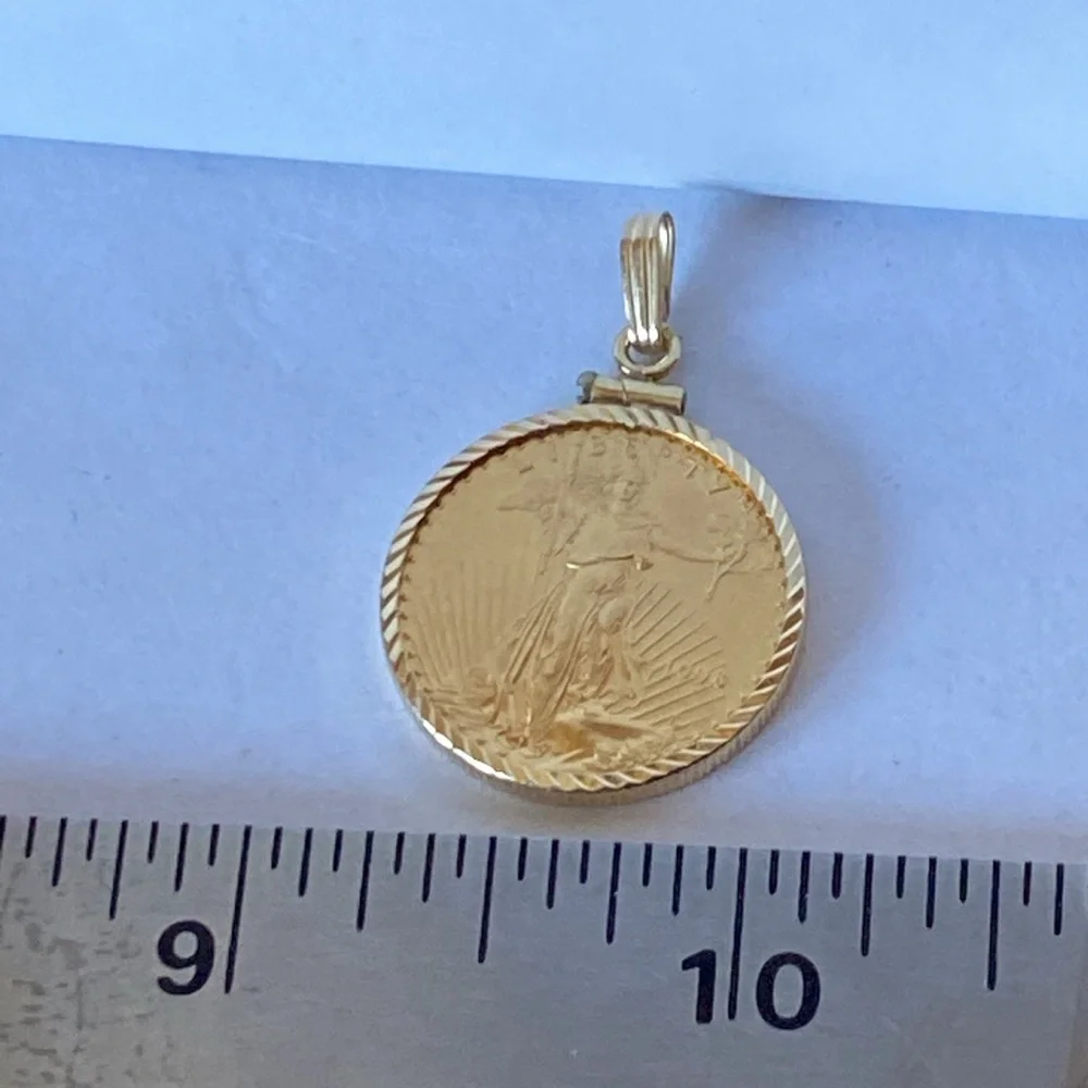 $10 22k American Gold Coin Bullion & 14k Gold Setting ✨SOLD✨ - Picture 1 of 6